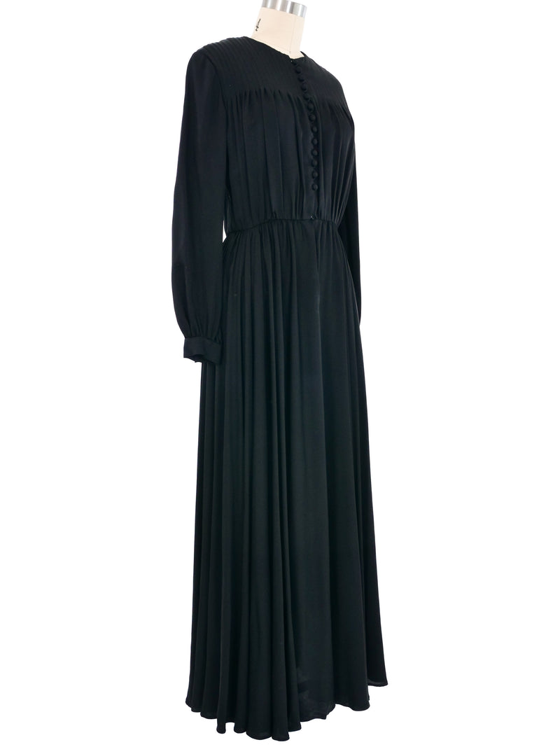 1970s Oscar de la Renta Black Jersey Gown Dress arcadeshops.com