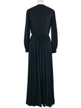 1970s Oscar de la Renta Black Jersey Gown Dress arcadeshops.com