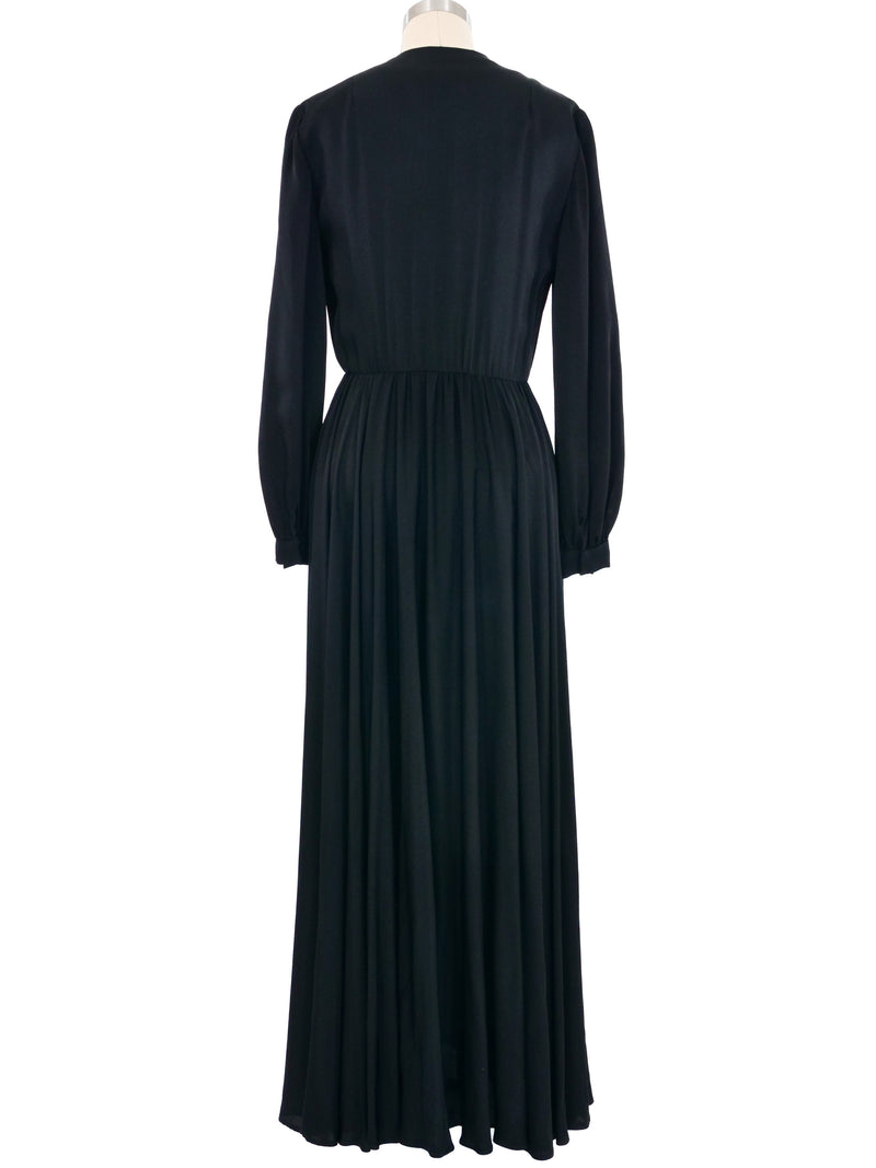 1970s Oscar de la Renta Black Jersey Gown Dress arcadeshops.com