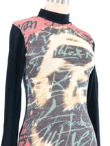 Jean Paul Gaultier Graffiti Knit Top Top arcadeshops.com