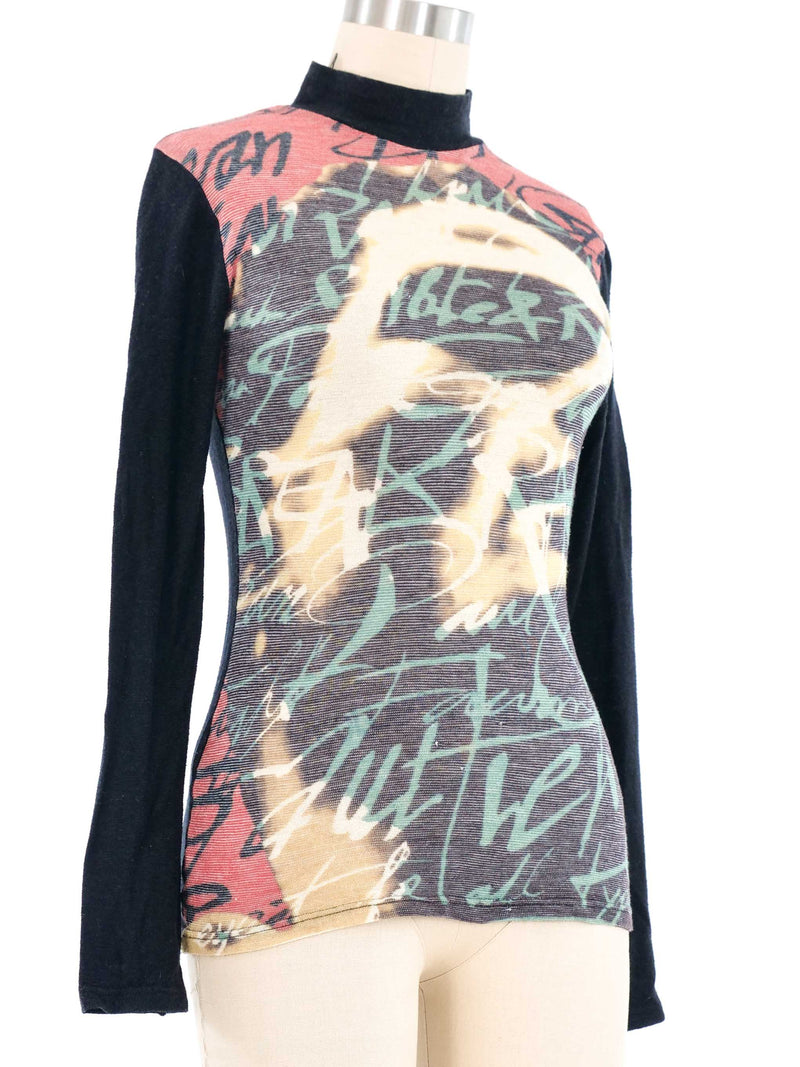 Jean Paul Gaultier Graffiti Knit Top Top arcadeshops.com