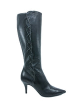 Escada Black Leather Heeled Boots, 38.5 Accessory arcadeshops.com