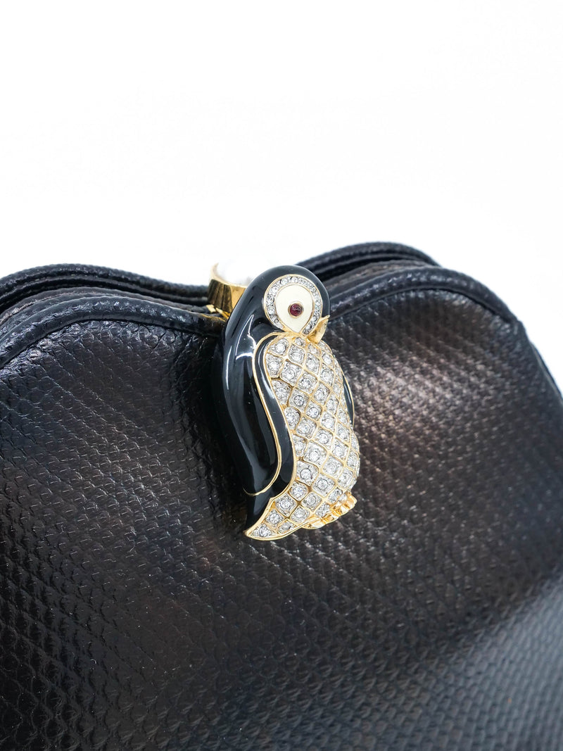 Judith Leiber Penguin Clasp Convertible Clutch Accessory arcadeshops.com