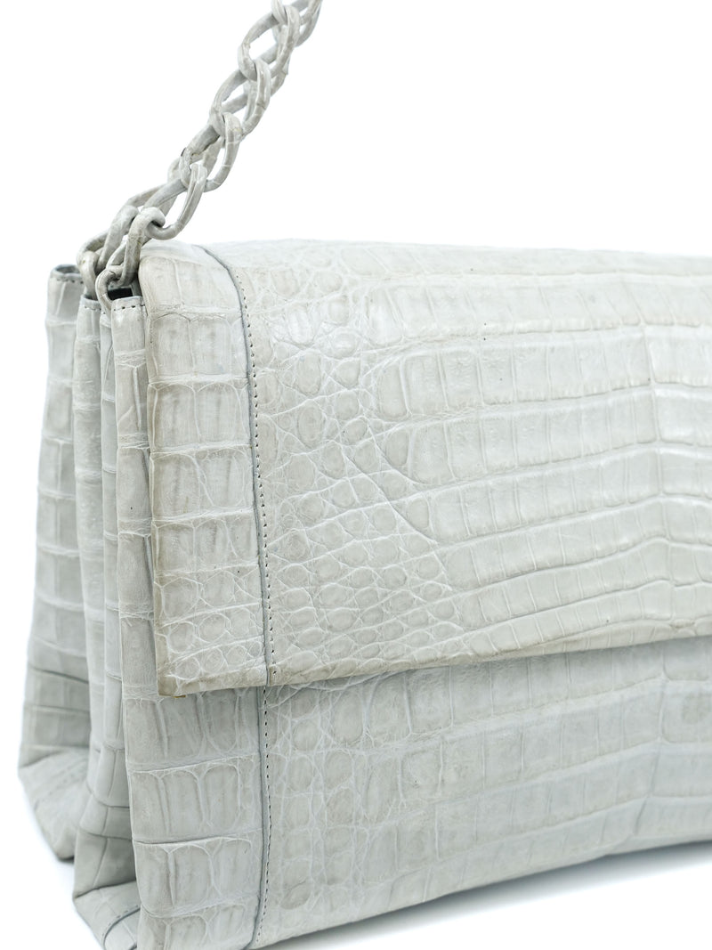 Nancy Gonzalez Grey Crocodile Bag Accessory arcadeshops.com