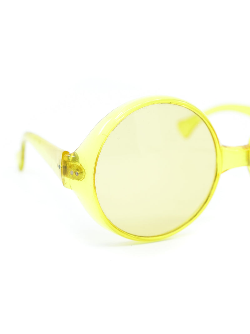 1960s Round Yellow Sunglasses Accessory arcadeshops.com