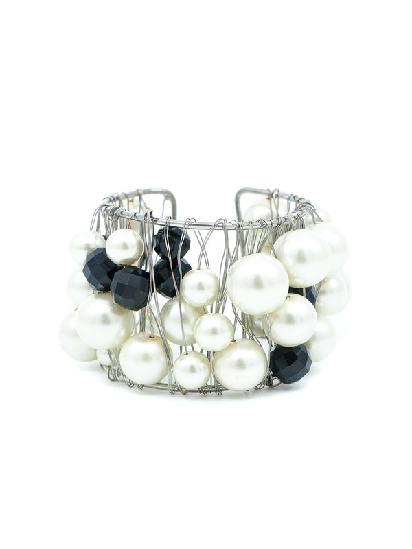 Pearl Bead Wire Cuff Accessory arcadeshops.com