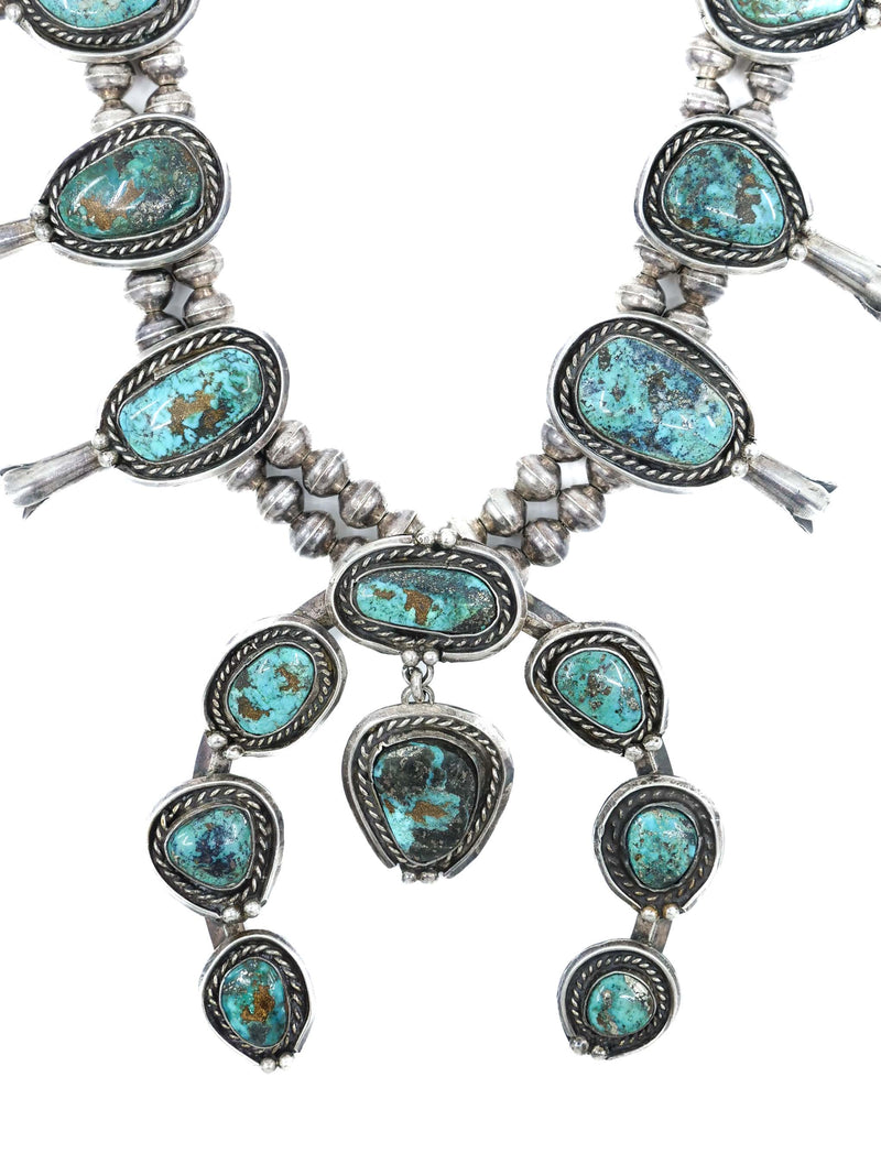 Turquoise Squash Blossom Necklace Accessory arcadeshops.com