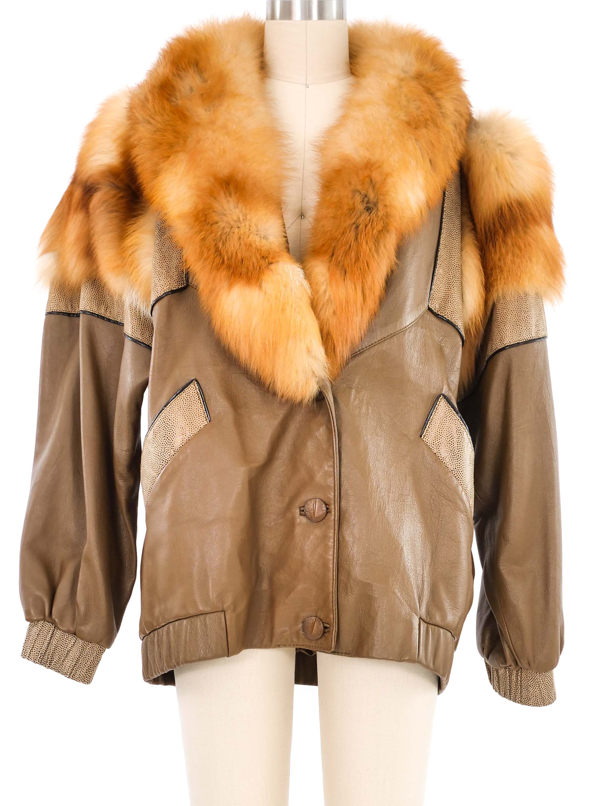 Marvin richards coats fur trim hotsell