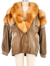 Marvin Richards Fur Trimmed Leather Coat Outerwear arcadeshops.com