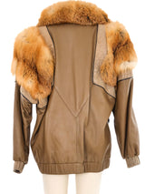 Marvin Richards Fur Trimmed Leather Coat Outerwear arcadeshops.com