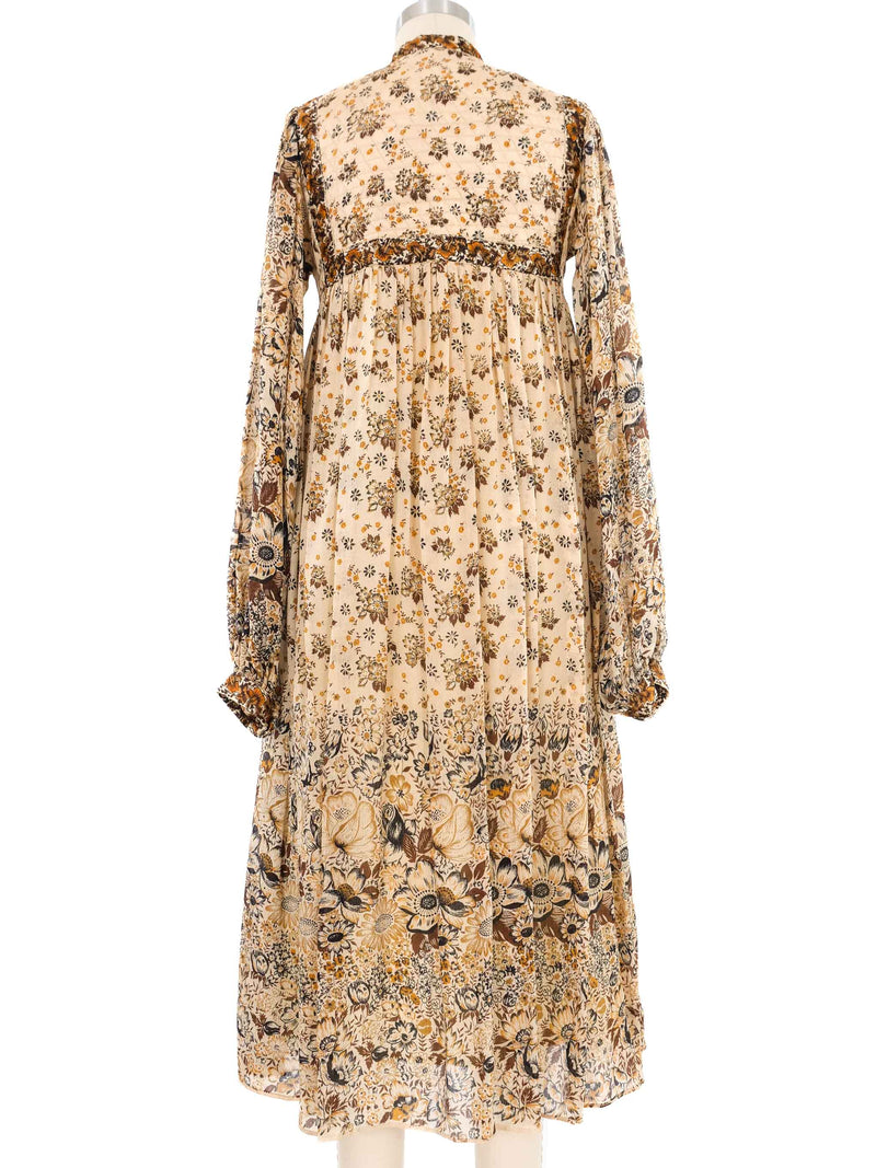 Ritu Kumar Block Printed Floral Silk Dress Dress arcadeshops.com