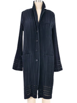 Issey Miyake Black Pleated Cotton Jacket Jacket arcadeshops.com