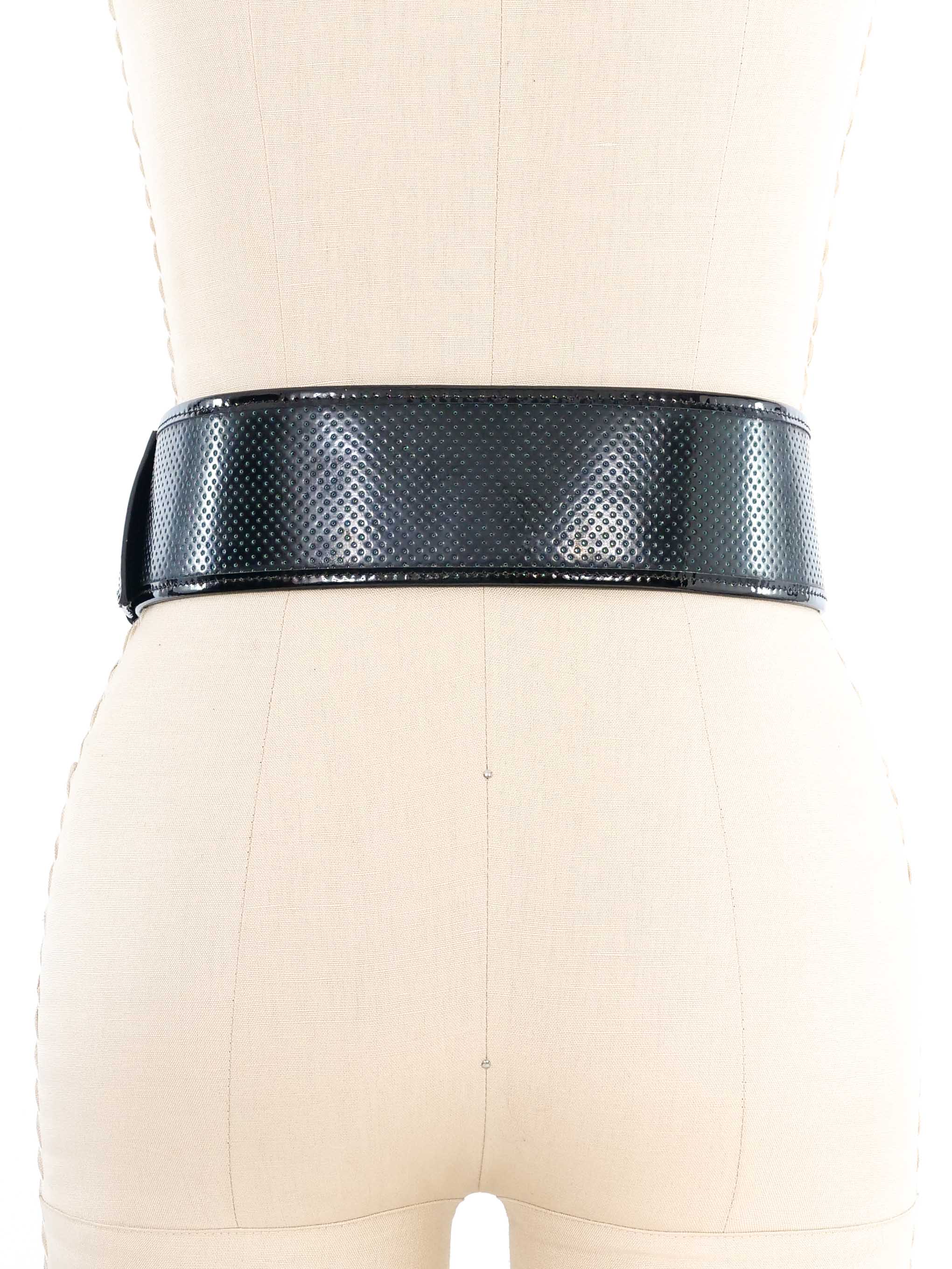 Fendi Perforated Jumbo Logo Belt