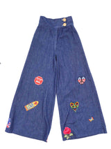 1970s Patched Denim Wide Leg Pants Bottom arcadeshops.com