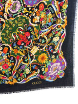 Gucci Floral Cotton Shawl Accessory arcadeshops.com