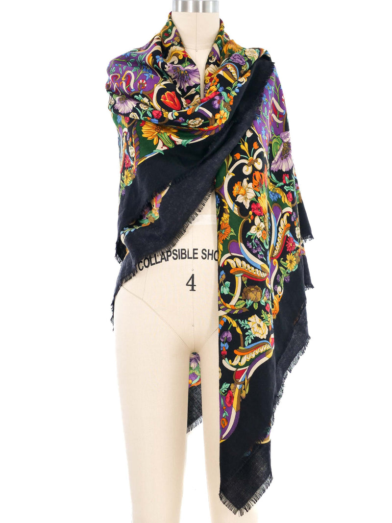 Gucci Floral Cotton Shawl Accessory arcadeshops.com