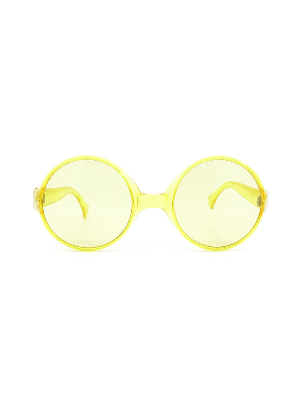 1960s Round Yellow Sunglasses Accessory arcadeshops.com