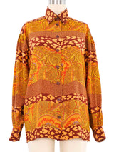 Escada Sunset Paisley Printed Blouse Top arcadeshops.com