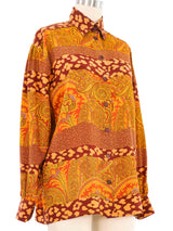 Escada Sunset Paisley Printed Blouse Top arcadeshops.com