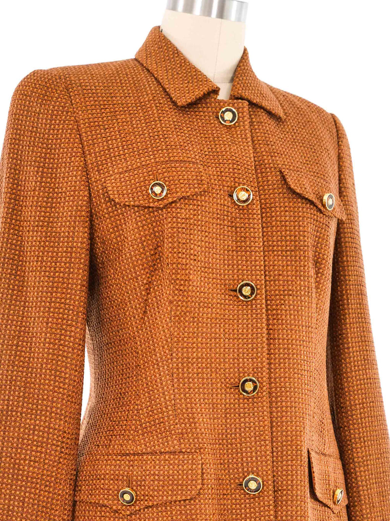 Escada Copper Tweed Blazer Jacket arcadeshops.com