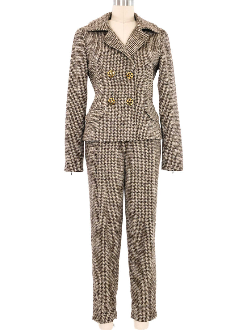 Escada Alpaca Tweed Pant Suit Suit arcadeshops.com