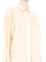 Escada Micro Pleat Star Silk Blouse Top arcadeshops.com