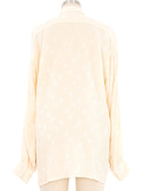 Escada Micro Pleat Star Silk Blouse Top arcadeshops.com