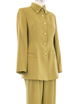 Escada Olive Military Buttoned Suit Suit arcadeshops.com