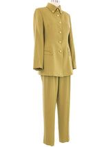 Escada Olive Military Buttoned Suit Suit arcadeshops.com