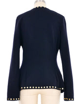 Escada Navy Studded Cardigan Jacket arcadeshops.com