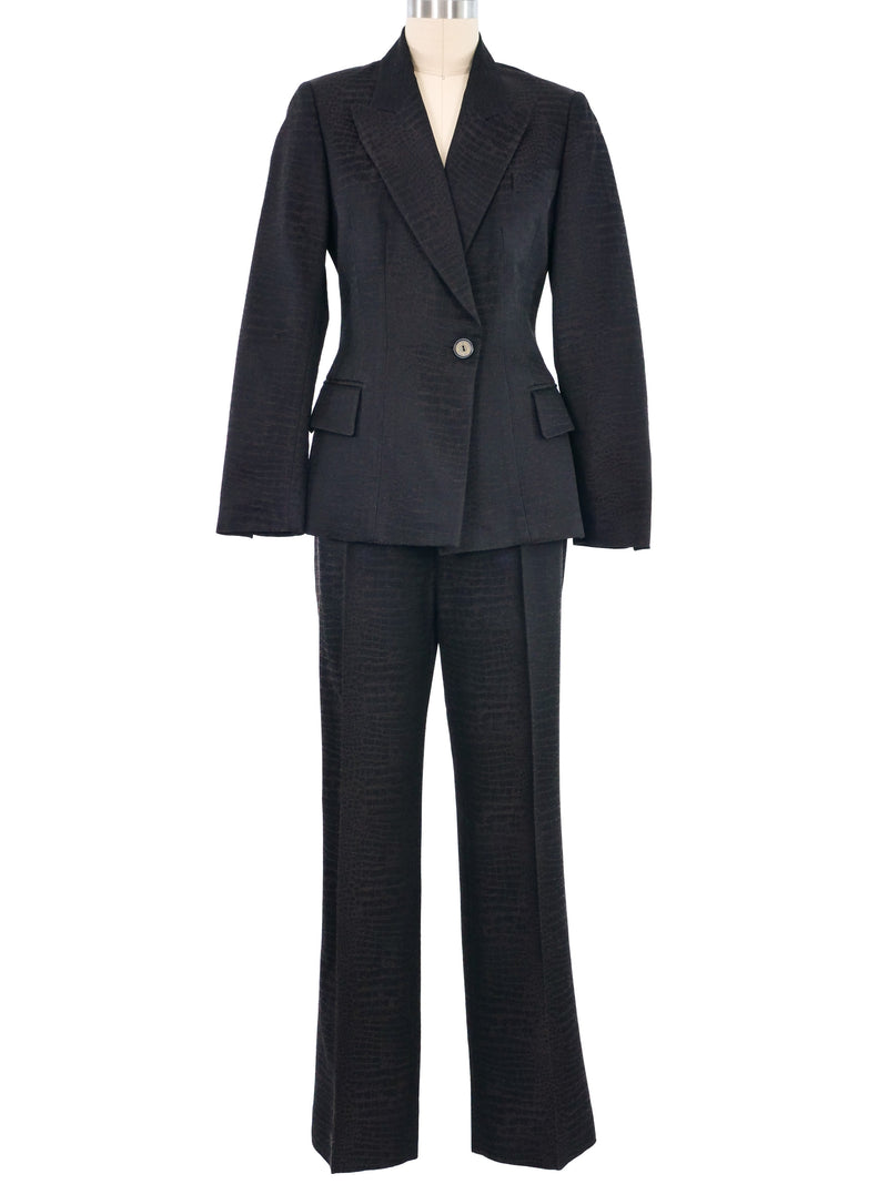 Escada Embossed Reptile Pant Suit Suit arcadeshops.com