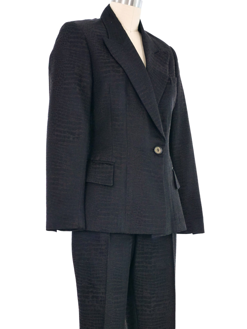 Escada Embossed Reptile Pant Suit Suit arcadeshops.com