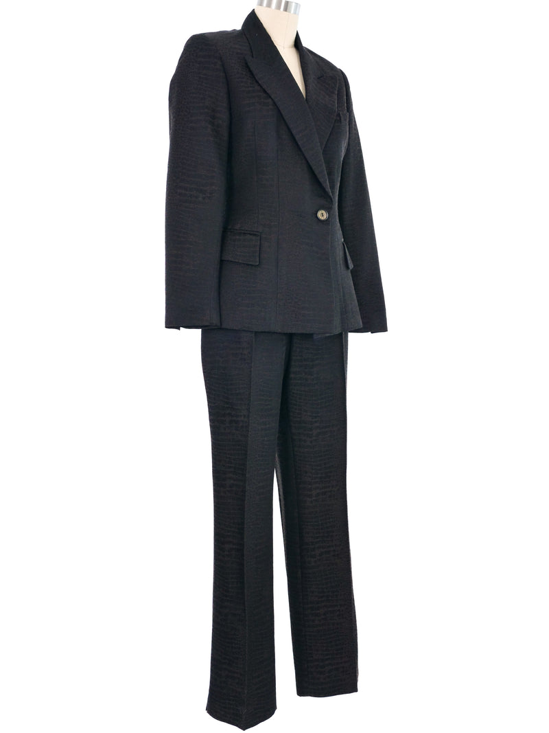 Escada Embossed Reptile Pant Suit Suit arcadeshops.com