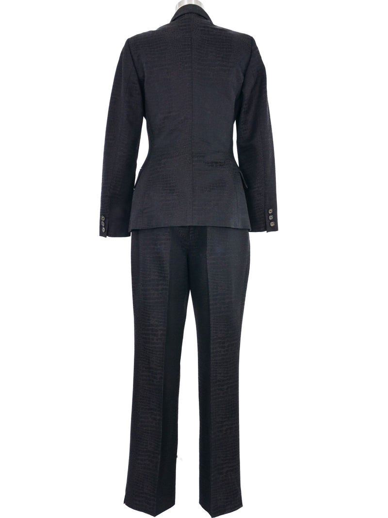 Escada Embossed Reptile Pant Suit Suit arcadeshops.com