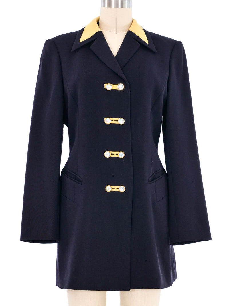 Escada Navy Contrast Jacket Jacket arcadeshops.com