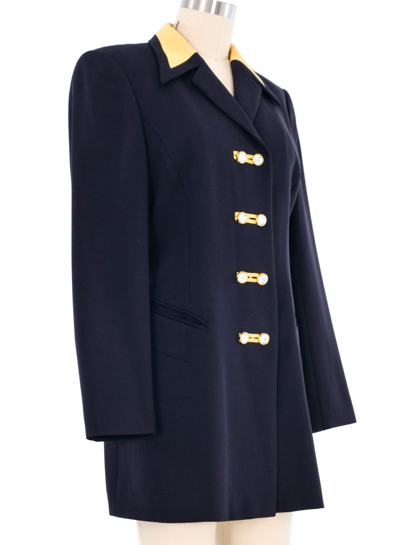 Escada Navy Contrast Jacket Jacket arcadeshops.com