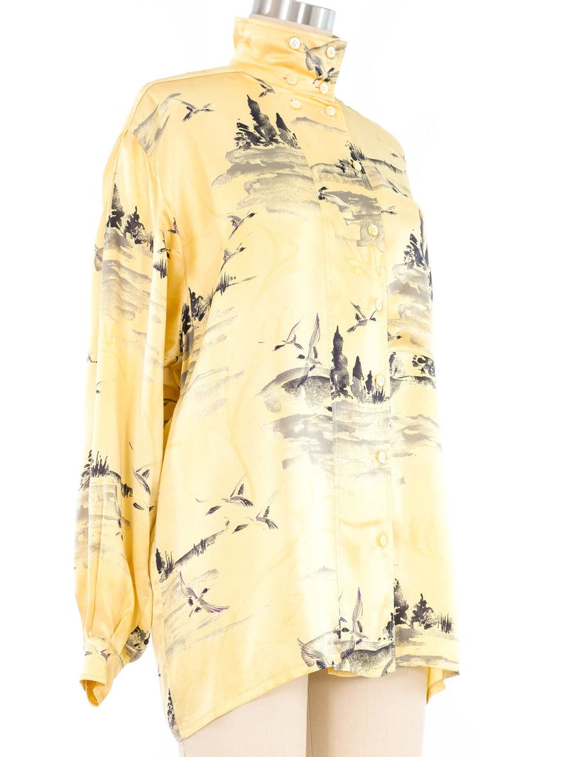 Escada Landscape Silk Blouse Top arcadeshops.com