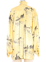 Escada Landscape Silk Blouse Top arcadeshops.com