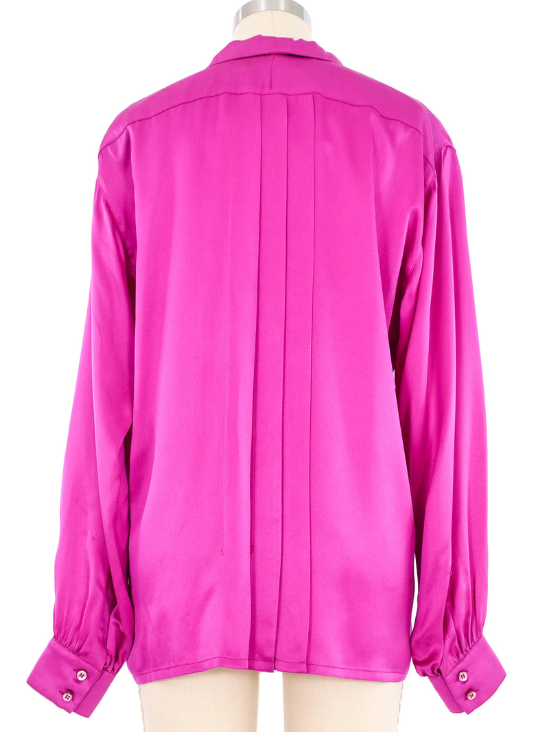 Escada Fuschia Silk Blouse Top arcadeshops.com