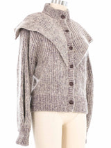 1980s Shawled Mohair Knit Cardigan Jacket arcadeshops.com