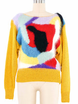 Sheila Raymond Multicolor Angora Accent Sweater Top arcadeshops.com