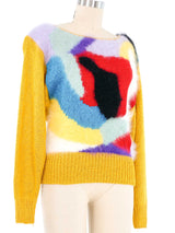 Sheila Raymond Multicolor Angora Accent Sweater Top arcadeshops.com