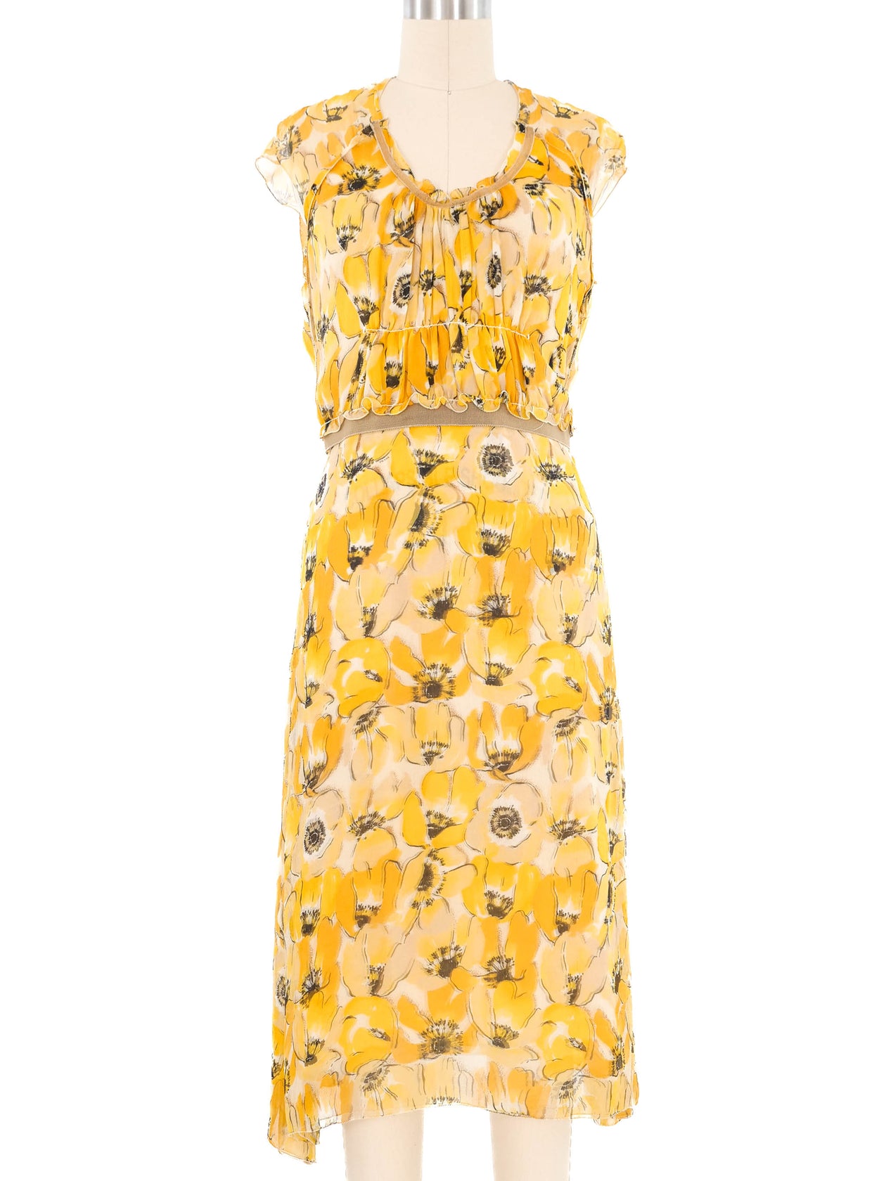 sachin and babi light blue dress Mac Duggal Women's Floral Chiffon Dress with Deep V-Neck and Ruffle Tiered  Skirt