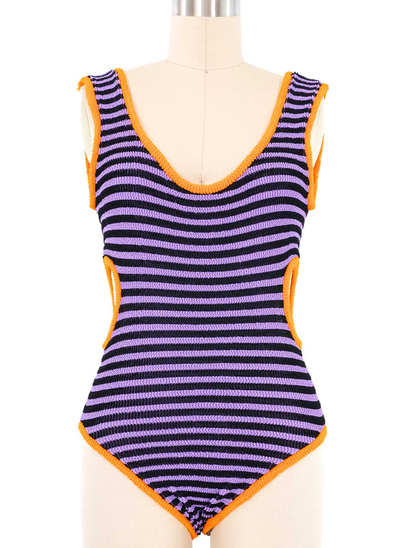 Liza Bruce Cutout Striped Swimsuit Suit arcadeshops.com