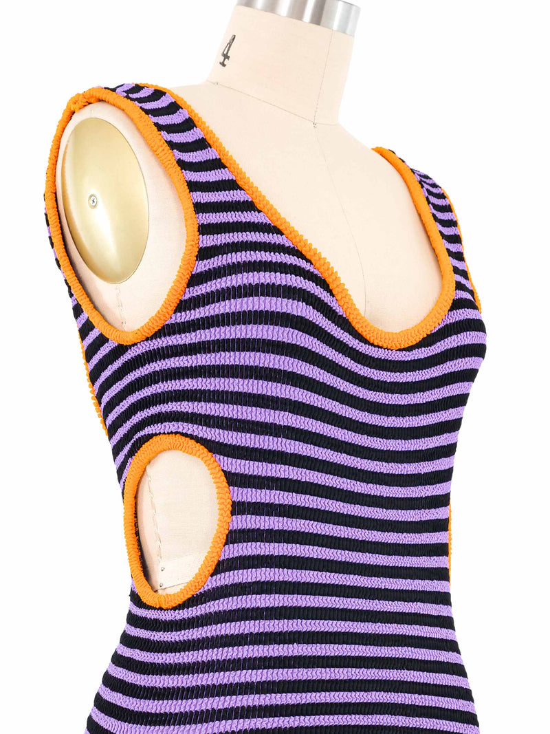 Liza Bruce Cutout Striped Swimsuit Suit arcadeshops.com