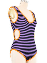 Liza Bruce Cutout Striped Swimsuit Suit arcadeshops.com