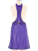 1967 Pierre Cardin Purple Leather Apron Dress Dress arcadeshops.com