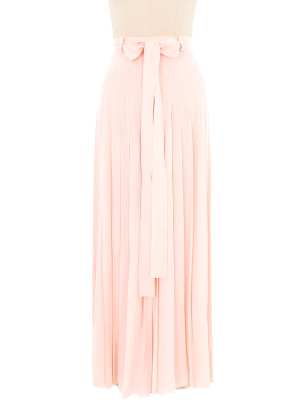 Chloe Pale Pink Pleated Palazzo Pants Bottom arcadeshops.com