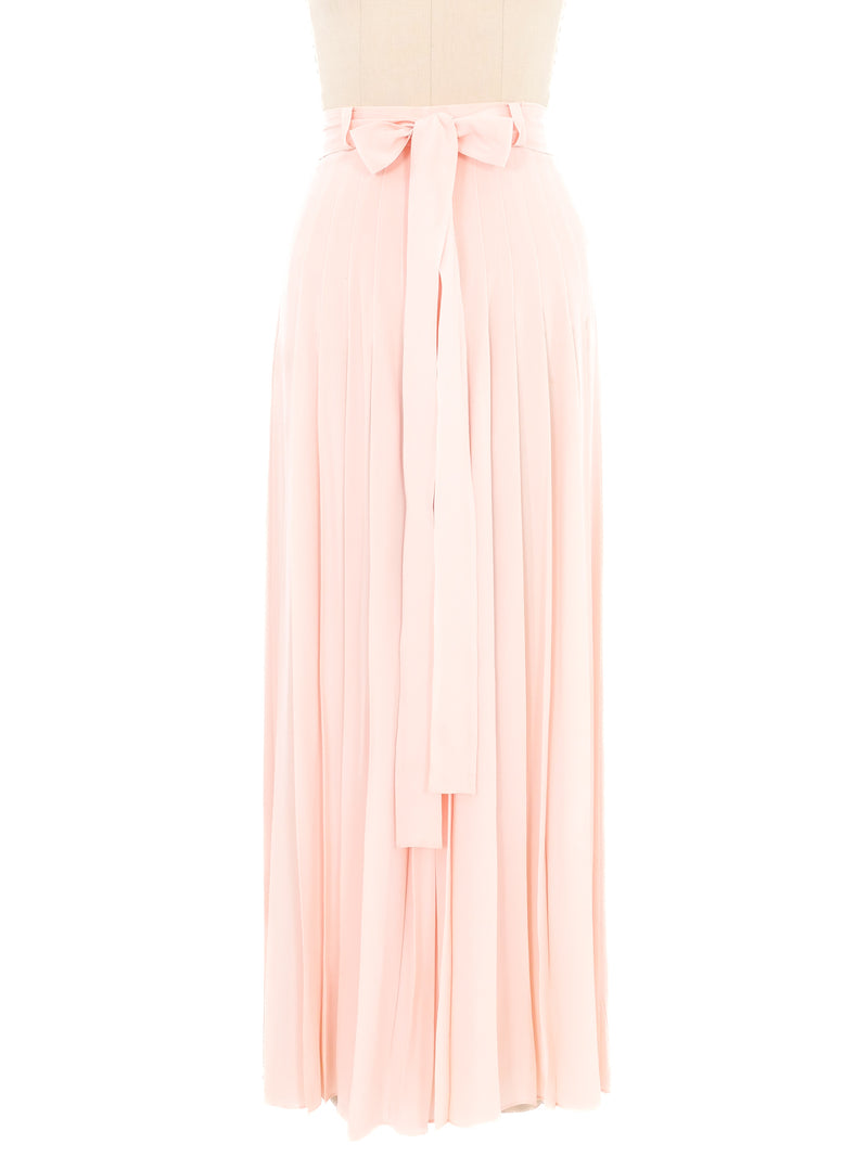 Chloe Pale Pink Pleated Palazzo Pants Bottom arcadeshops.com