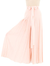 Chloe Pale Pink Pleated Palazzo Pants Bottom arcadeshops.com